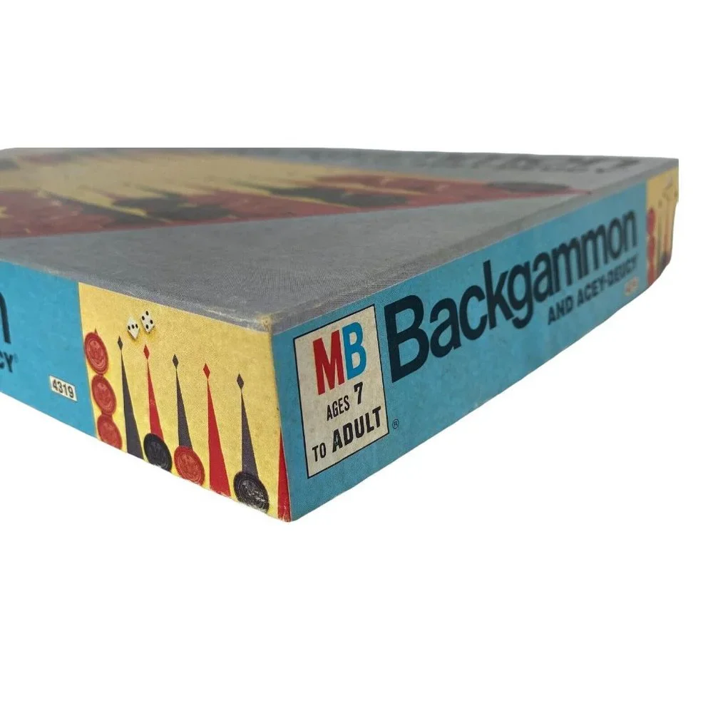 Vtg 1973 Milton Bradley Backgammon and Acey Deucy 4319 Board Game -Pieces Sealed